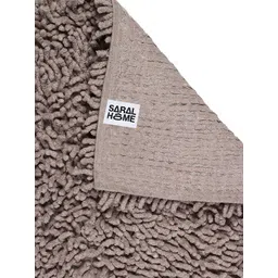 Saral Home Grey Saggy Microfibre Anti-Skid Bath Rug image 2