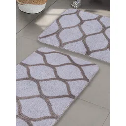 Saral Home Grey Set Of 2 Anti-Skid Doormats-picture-31