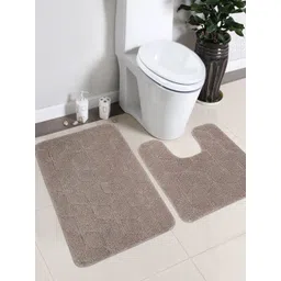 Saral Home Grey Solid Bath Rug & Contour Set-picture-19
