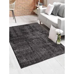 Saral Home Grey Solid Cotton Shaggy Carpet-picture-33