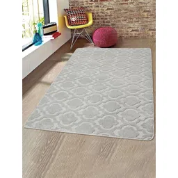 Saral Home Grey Solid Microfiber Anti-Skid Carpet-picture-33
