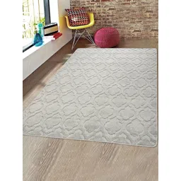 Saral Home Grey Solid Microfiber Anti-Skid Carpet-picture-38