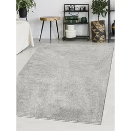 Saral Home Grey Solid Shaggy Anti-Skid Carpet-picture-29