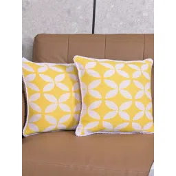 Saral Home Ivory Cotton Cushion Covers - Set of 2-picture-45