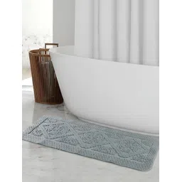 Saral Home Kaku Grey Self-Design 1000 GSM Cotton Anti-Skid Bath Runner-picture-30