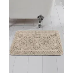 Saral Home KAKU Medallion Beige Cotton Antiskid Bath Mat-picture-22