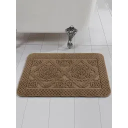 Saral Home KAKU Medallion Brown Cotton Antiskid Bath Mat-picture-23