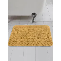 Saral Home KAKU Medallion Gold Cotton Antiskid Bath Mat-picture-15
