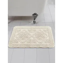 Saral Home KAKU Medallion Ivory Cotton Antiskid Bath Mat-picture-24