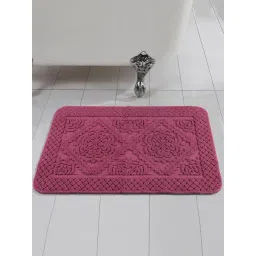 Saral Home KAKU Medallion Maroon Cotton Antiskid Bath Mat-picture-12