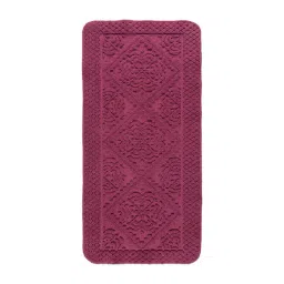 Saral Home KAKU Medallion Maroon Cotton Antiskid Bath Runner image 5
