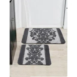 Saral Home KSCHINO Geometric Grey Microfibre Bath Mat (Set of 2)-picture-24