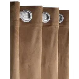 Saral Home La Crme Brown Velvet Door Curtain-picture-12