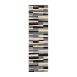 Saral Home LUCIER Black & Beige Geometric Printed Cotton Anti Skid Rectangle Floor Runner-picture-20