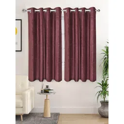 Saral Home Maroon 2 Pieces Black Out Window Curtains-picture-18