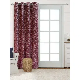 Saral Home Maroon Cotton Door Curtain-image-46