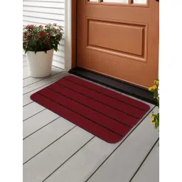 Saral Home Maroon Polyester 1083 GSM Door Mat - Set of 1 image 1
