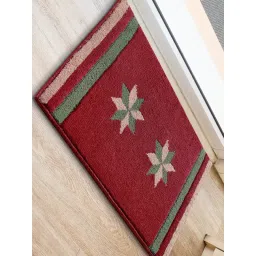 Saral Home Maroon Polyester Geometric Door Mat-picture-20