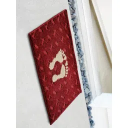 Saral Home Maroon Polyester Geometric Door Mat-picture-18