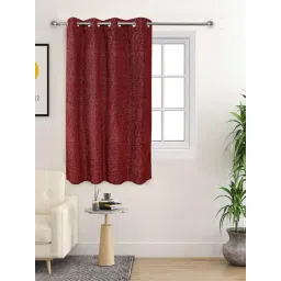 Saral Home Maroon Polyester Tic-Tac Curtain-picture-13
