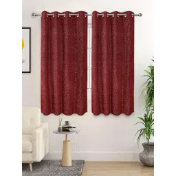 Saral Home Maroon Polyester Tic-Tac Curtain-picture-14