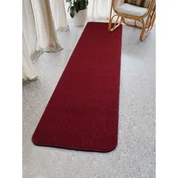 Saral Home Maroon Solid Anti Slip Polyester Kitchen Runner-picture-40