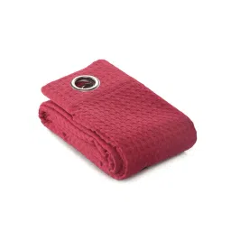 Saral Home Mehroon Cotton Checkered Curtain-picture-18