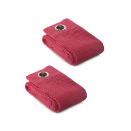 Saral Home Mehroon Cotton Checkered Curtain-picture-44