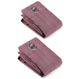 Saral Home Mehroon Cotton Plain Curtain-picture-38