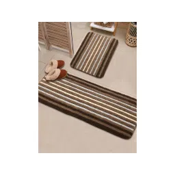 Saral Home Microfiber Bathmat and Runner, Brown (Set of 2)-picture-11