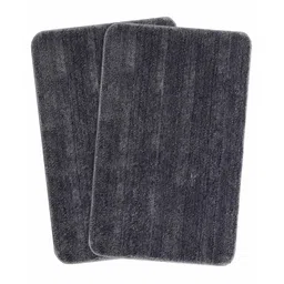 Saral Home Microfiber Small Anti Slip Bathmat Pack of 2 - Grey-picture-31