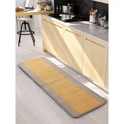 Saral Home Mustard & Grey Polypropylene Medium Antiskid & Washable Power Runner-picture-21