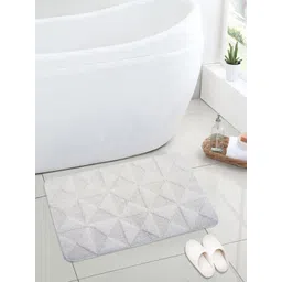 Saral Home Off-White Firki Pattern Anti-Skid Bath Rug-picture-13