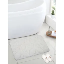 Saral Home Off-White Self-Design Anti-Skid Bath Rug-picture-14