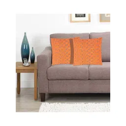 Saral Home Orange Cotton Cushion Covers - Set of 2-picture-13