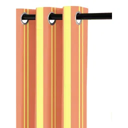 Saral Home Orange Cotton Stripe Curtain-picture-28