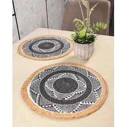 saral home Pack Of 2 Printed Round Shaped Table Place Mat-picture-16