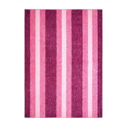 Saral Home Pink Striped Anti-Skid Polyester Carpet-picture-35