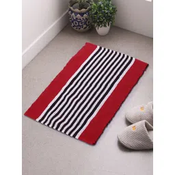 Saral Home Red & Black Striped Dhurrie-picture-10