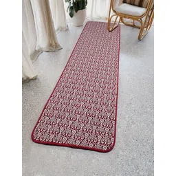 Saral Home Red & White Floral Anti-Skid Floor Runner-picture-22