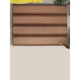 saral home Saral Power Home Brown Striped Anti-skid & Washable Carpet-picture-35