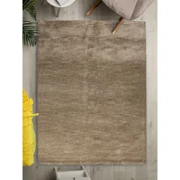 Saral Home Self Design Beige Microfibre Anti Skid Carpet-picture-32