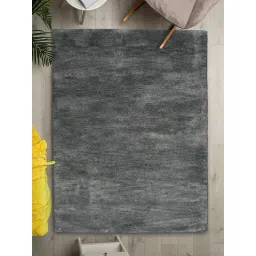 Saral Home Self Design Grey Microfibre Anti Skid Carpet-picture-33