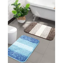Saral Home Set of 2 Striped Anti-Skid Bath Rugs-picture-22