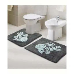 saral home Set of Cotton Bath Mat and Contour Mat-picture-46