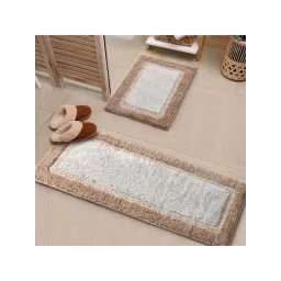 Saral Home Taupe Microfiber Stripes Bathmat-picture-26