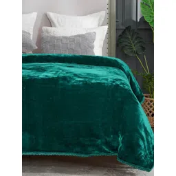 Saral Home Teal Mild Winter 400 GSM Double Bed Blanket-picture-17