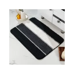 Saral Home TRIS Soft Thick Anti-Skid Bath Mats Stripe - Black-picture-17