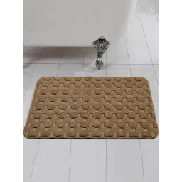 Saral Home YANO Geometric Brown Cotton Antiskid Bath Mat-picture-38