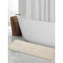 Saral Home YANO Geometric Ivory Cotton Antiskid Bath Mat-picture-40